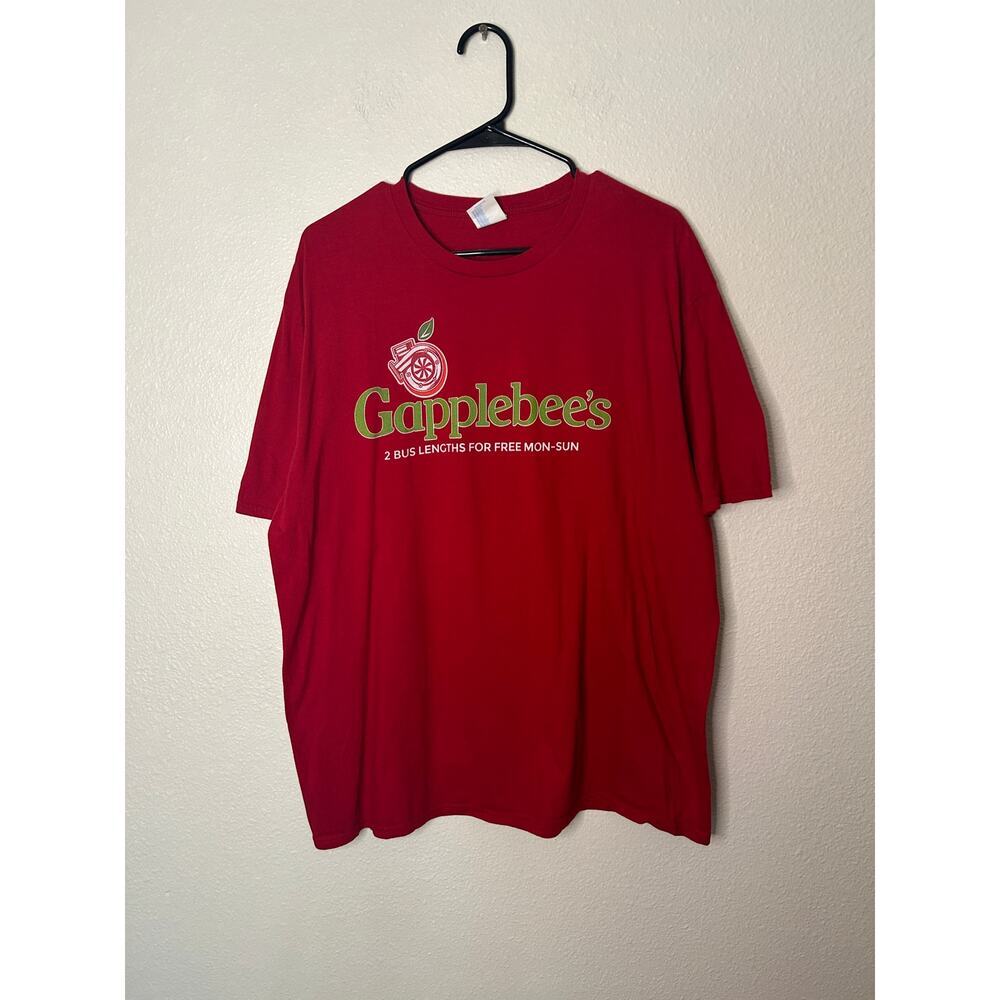 Port and Company Men XL Red Gapplebees T-Shirt Automotive Auto Cars Racing Print